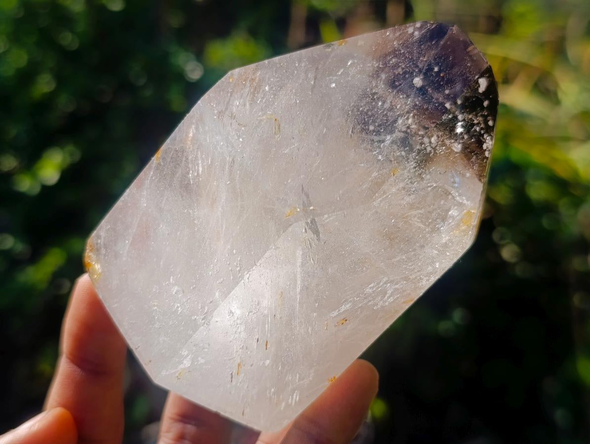 Polished Window Smokey Quartz Crystals x 2 From Madagascar - Toprock Gemstones and Minerals 