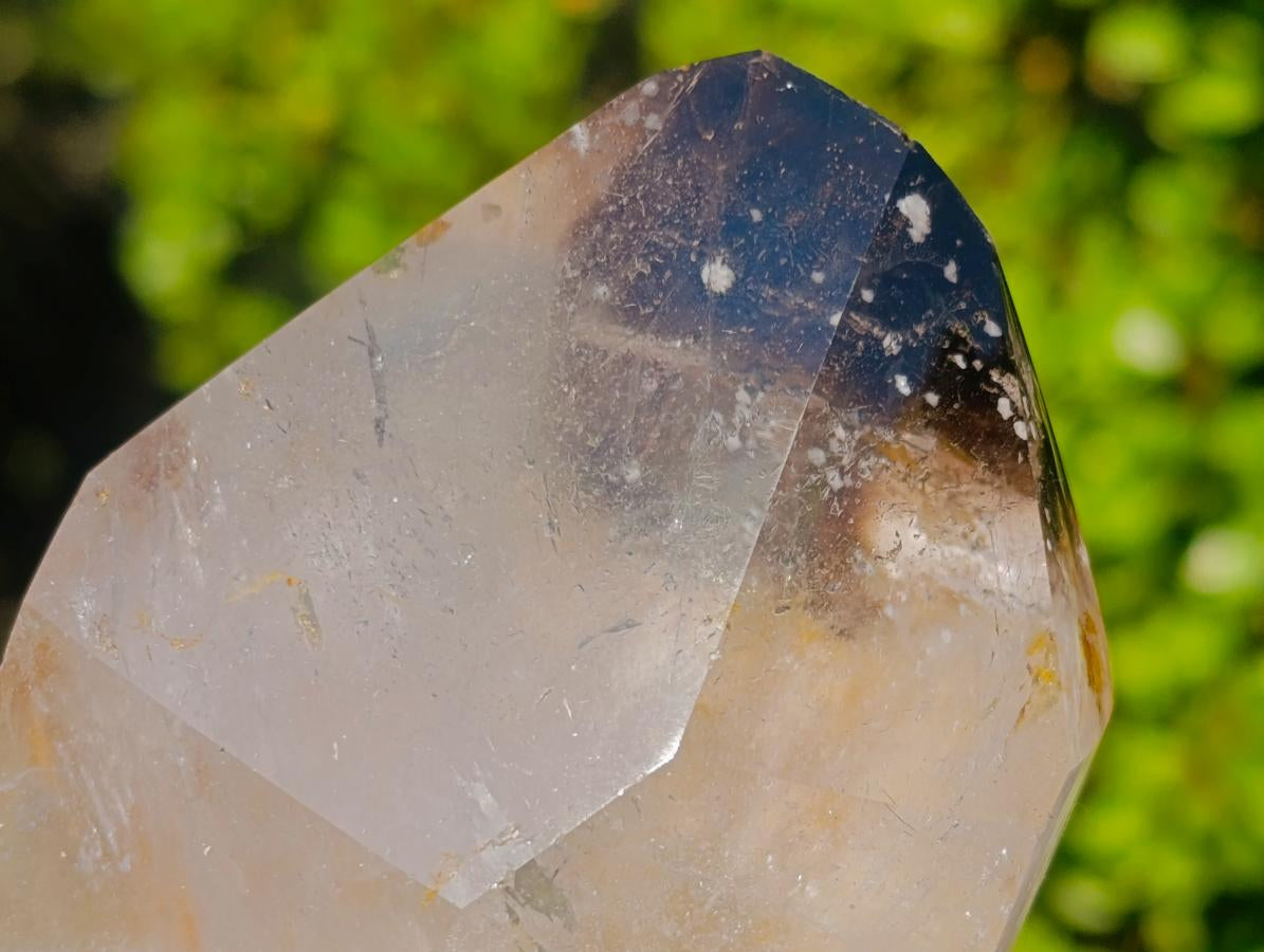 Polished Window Smokey Quartz Crystals x 2 From Madagascar - Toprock Gemstones and Minerals 