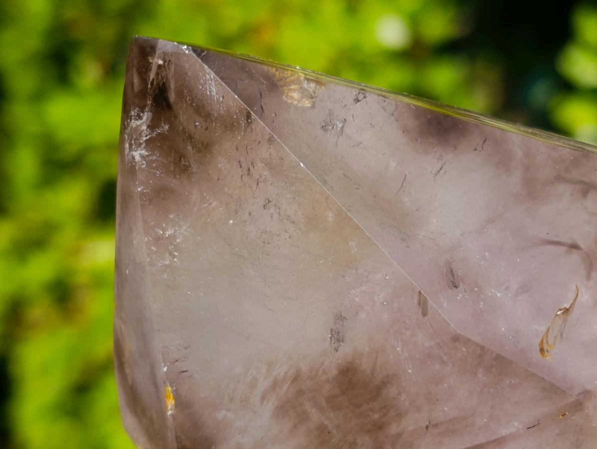 Polished Window Smokey Quartz Crystals x 2 From Madagascar - Toprock Gemstones and Minerals 