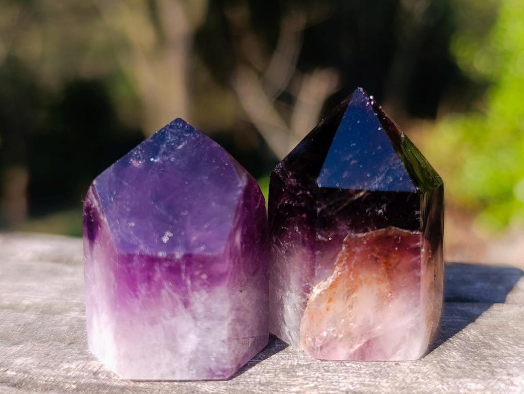 Polished Mini Window Amethyst Crystals x 35 From Akansobe, Madagascar - Toprock Gemstones and Minerals 