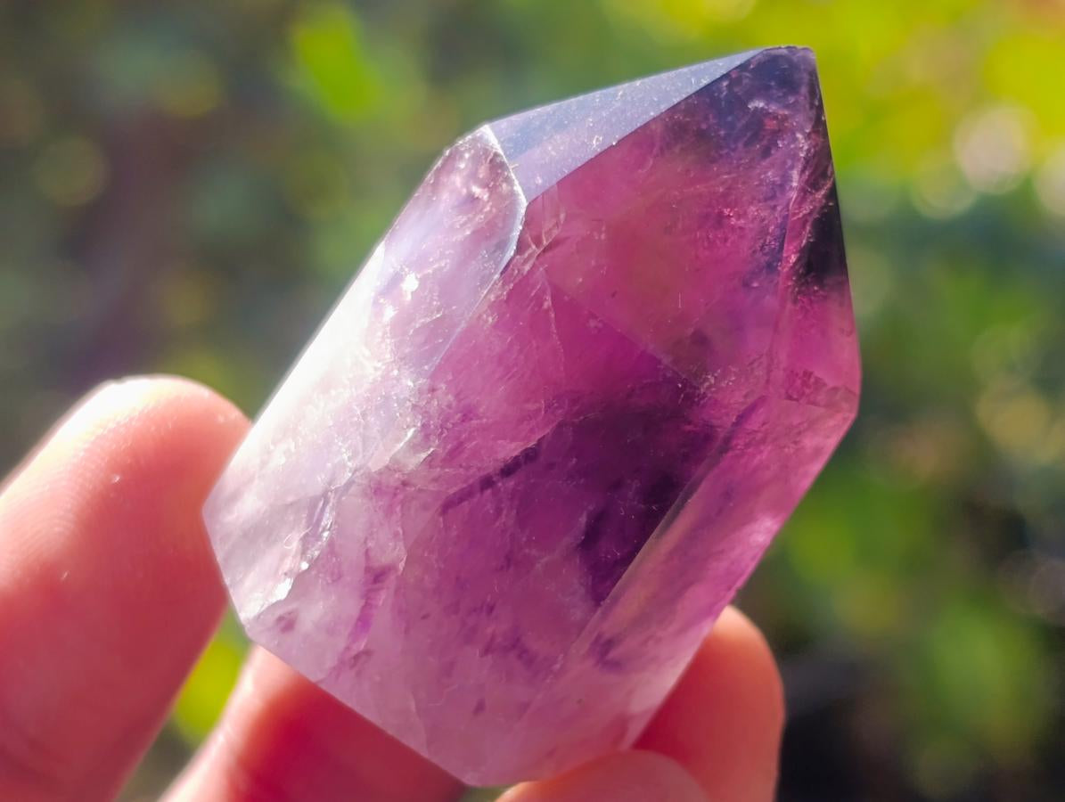 Polished Mini Window Amethyst Crystals x 35 From Akansobe, Madagascar - Toprock Gemstones and Minerals 