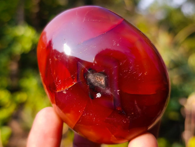 Polished Large Carnelian Agate Gemstone Galets x 12 From Madagascar - Toprock Gemstones and Minerals 