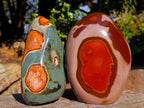 Polished Large Polychrome Jasper Standing Display Pieces x 2 From NW Coast, Madagascar - Toprock Gemstones and Minerals 