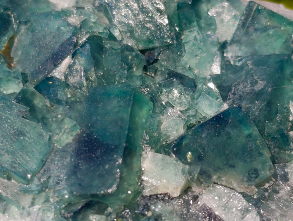 Natural Green Cubic Fluorite Specimens x 3 From Mandrosonoro, Madagascar - Toprock Gemstones and Minerals 