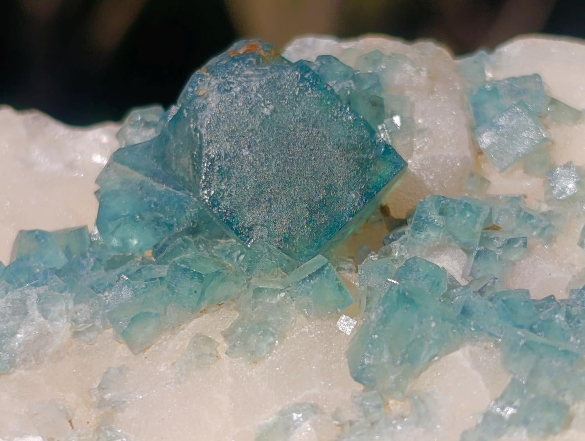 Natural Green Cubic Fluorite Specimens x 3 From Mandrosonoro, Madagascar - Toprock Gemstones and Minerals 