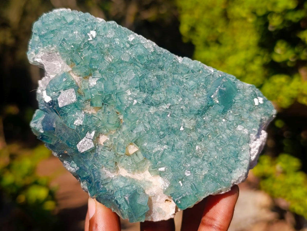 Natural Green Cubic Fluorite Specimens x 3 From Mandrosonoro, Madagascar - Toprock Gemstones and Minerals 