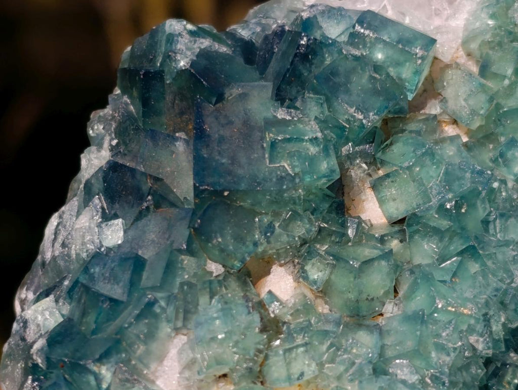Natural Green Cubic Fluorite Specimens x 3 From Mandrosonoro, Madagascar - Toprock Gemstones and Minerals 