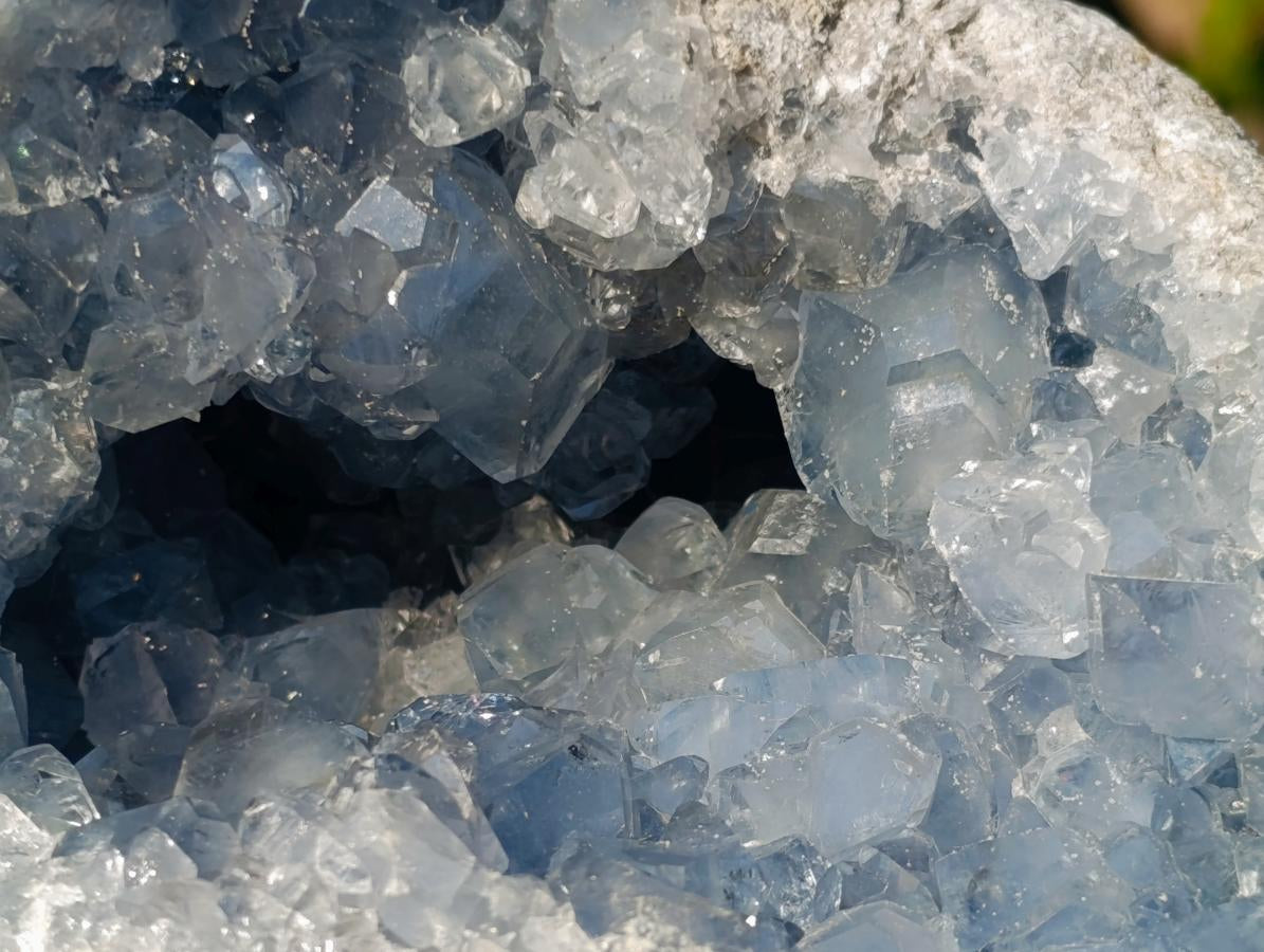 Natural Large Blue Celestite Geode Specimen x 1 From Sakoany, Madagascar - Toprock Gemstones and Minerals 