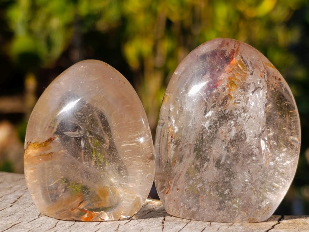 Polished Rock Crystal Standing Display Pieces x 12 From Amoron’i Mania, Madagascar