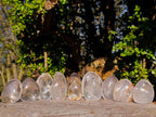 Polished Rock Crystal Standing Display Pieces x 12 From Amoron’i Mania, Madagascar