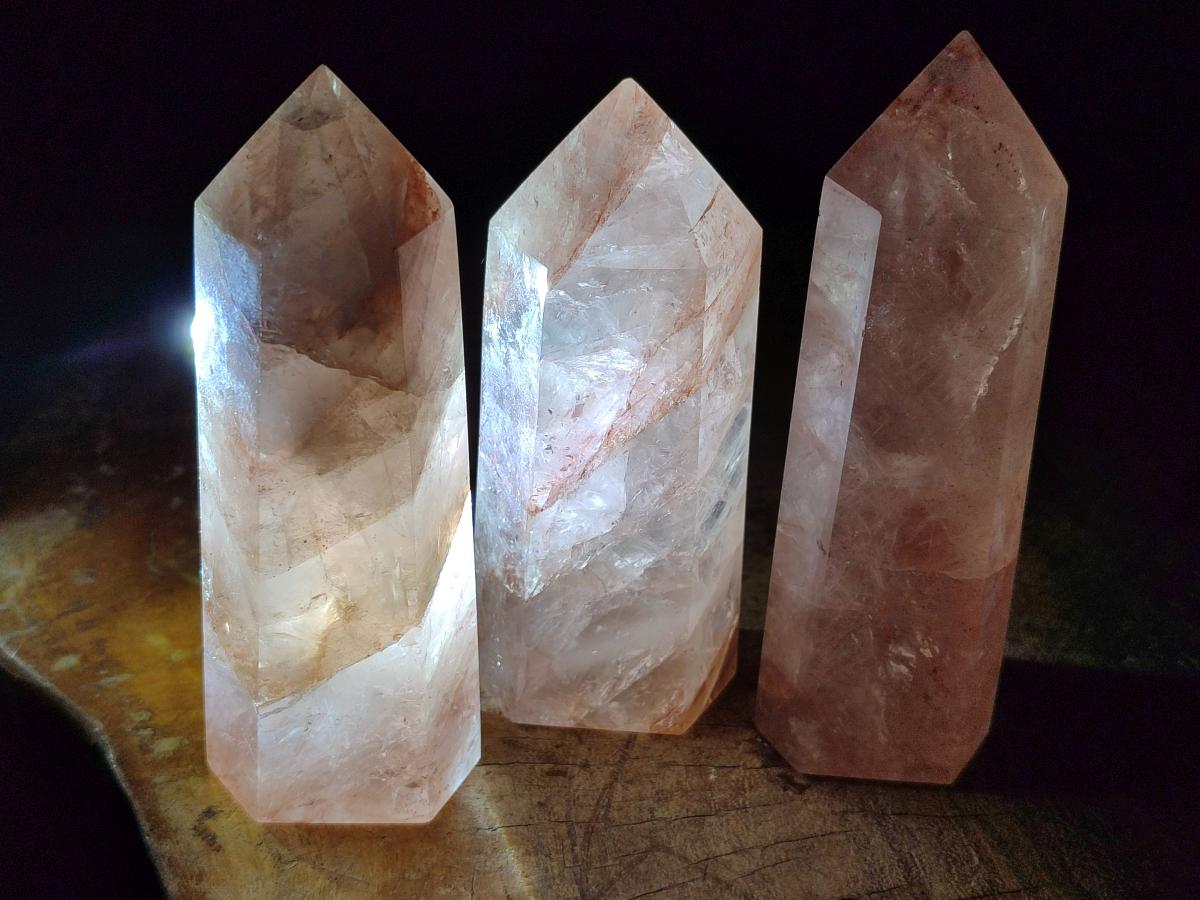 Polished Red Hematoid Quartz Display Crystals x 6 From Ambatondrazaka, Madagascar - Toprock Gemstones and Minerals 