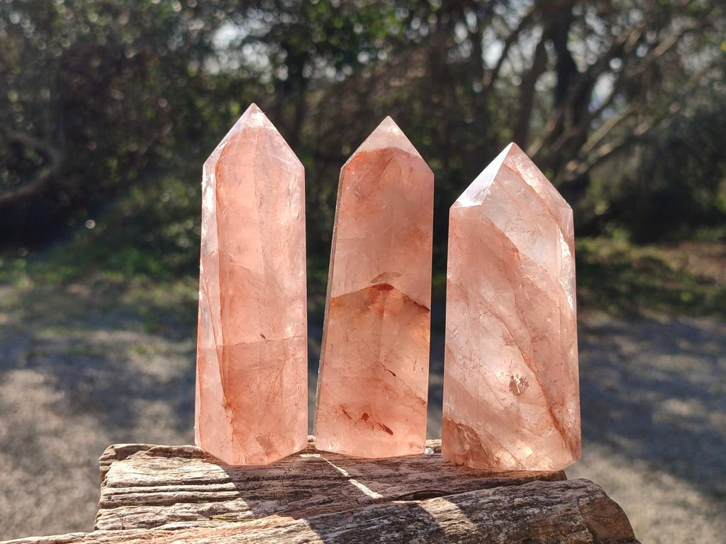 Polished Red Hematoid Quartz Display Crystals x 6 From Ambatondrazaka, Madagascar - Toprock Gemstones and Minerals 