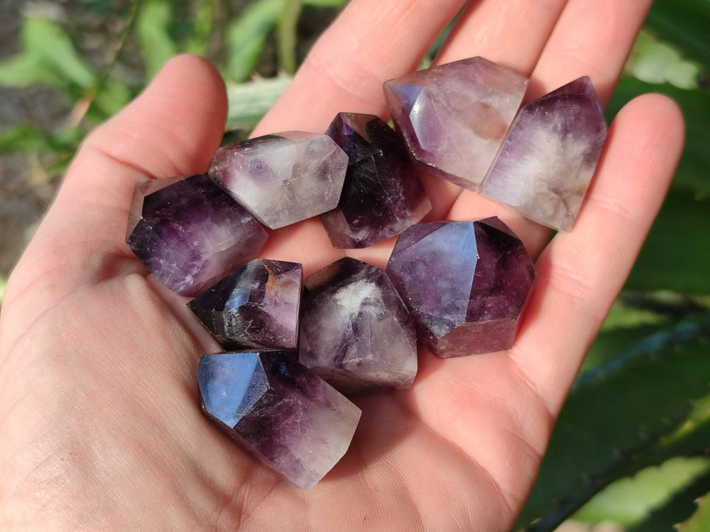 Polished Mini Dark Window Amethyst Crystals x 70 From Akansobe, Madagascar - Toprock Gemstones and Minerals 