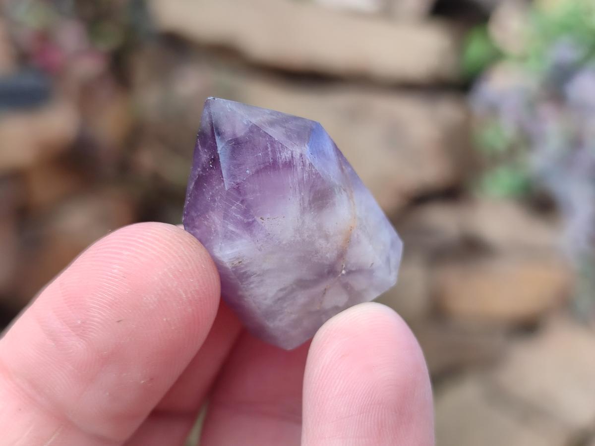Polished Mini Dark Window Amethyst Crystals x 70 From Akansobe, Madagascar - Toprock Gemstones and Minerals 