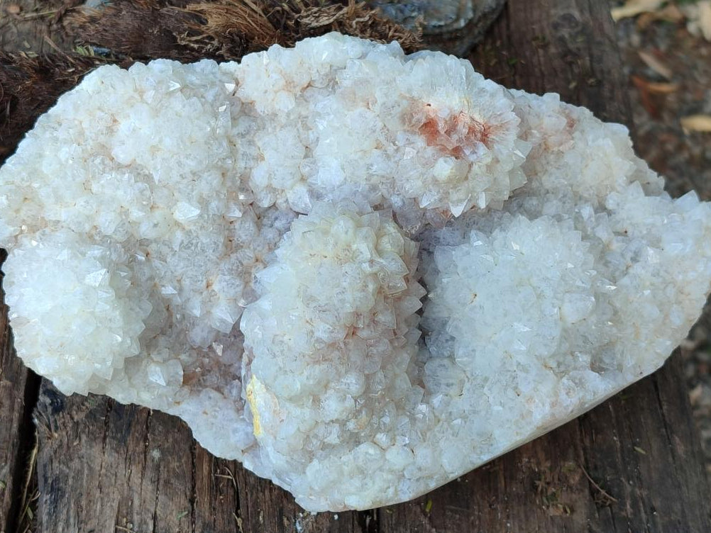 Polished Drusy Cristobalite Snow White Quartz Cluster x 1 from Madagascar - Toprock Gemstones and Minerals 
