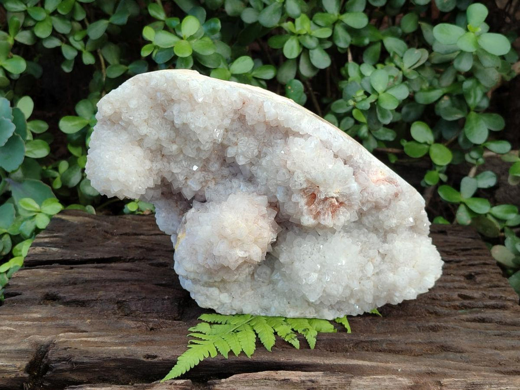 Polished Drusy Cristobalite Snow White Quartz Cluster x 1 from Madagascar - Toprock Gemstones and Minerals 