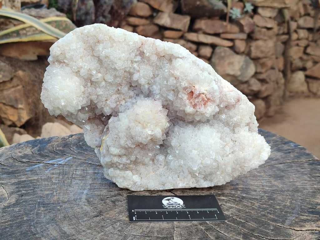 Polished Drusy Cristobalite Snow White Quartz Cluster x 1 from Madagascar - Toprock Gemstones and Minerals 