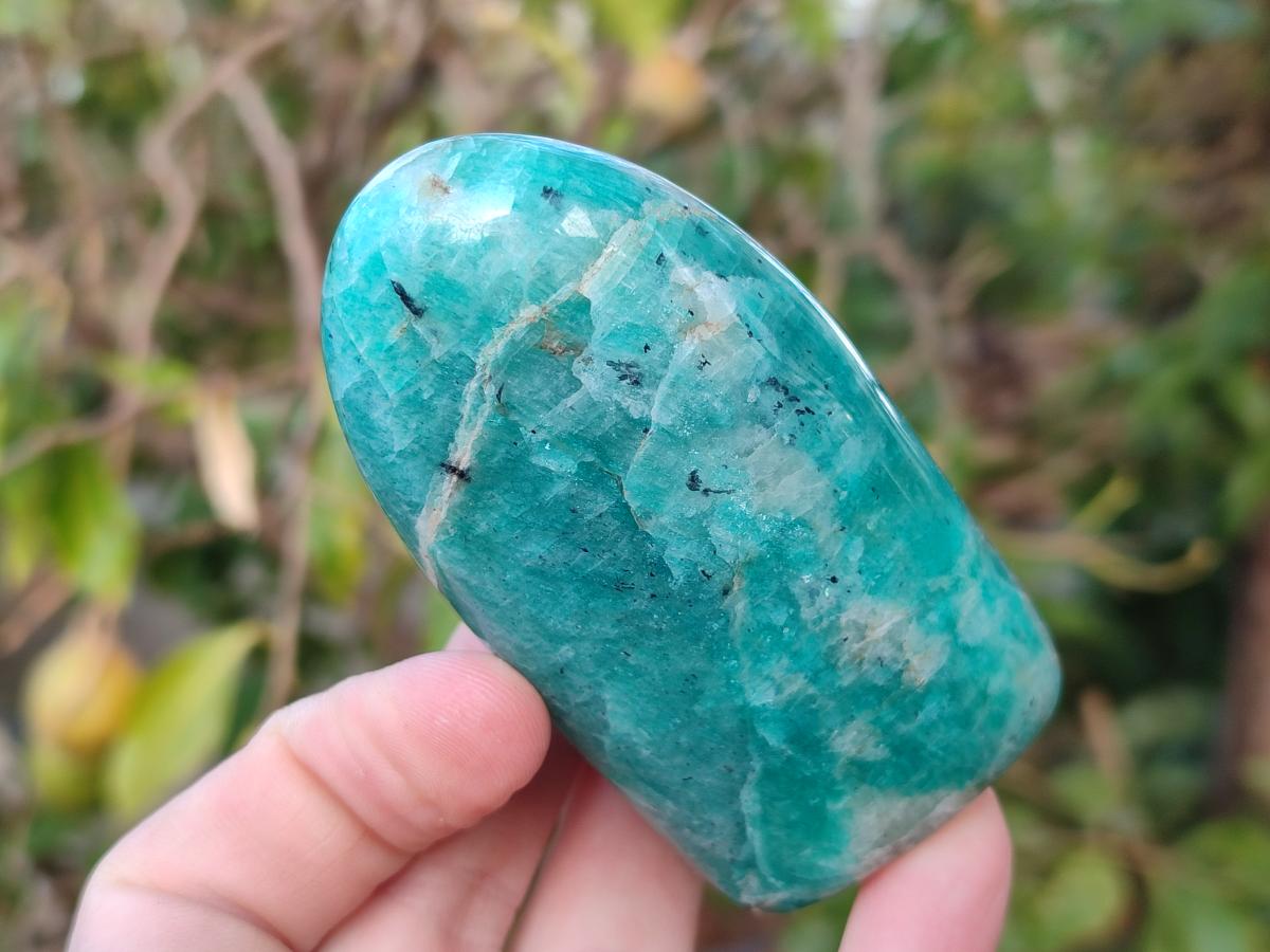 Polished Amazonite Standing Display Pieces and Hearts x 6 From Madagascar - Toprock Gemstones and Minerals 