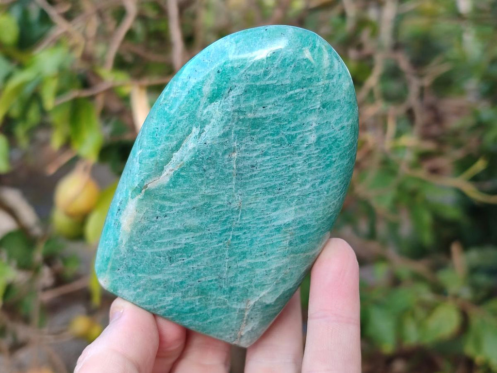 Polished Amazonite Standing Display Pieces and Hearts x 6 From Madagascar - Toprock Gemstones and Minerals 