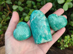 Polished Amazonite Standing Display Pieces and Hearts x 6 From Madagascar - Toprock Gemstones and Minerals 