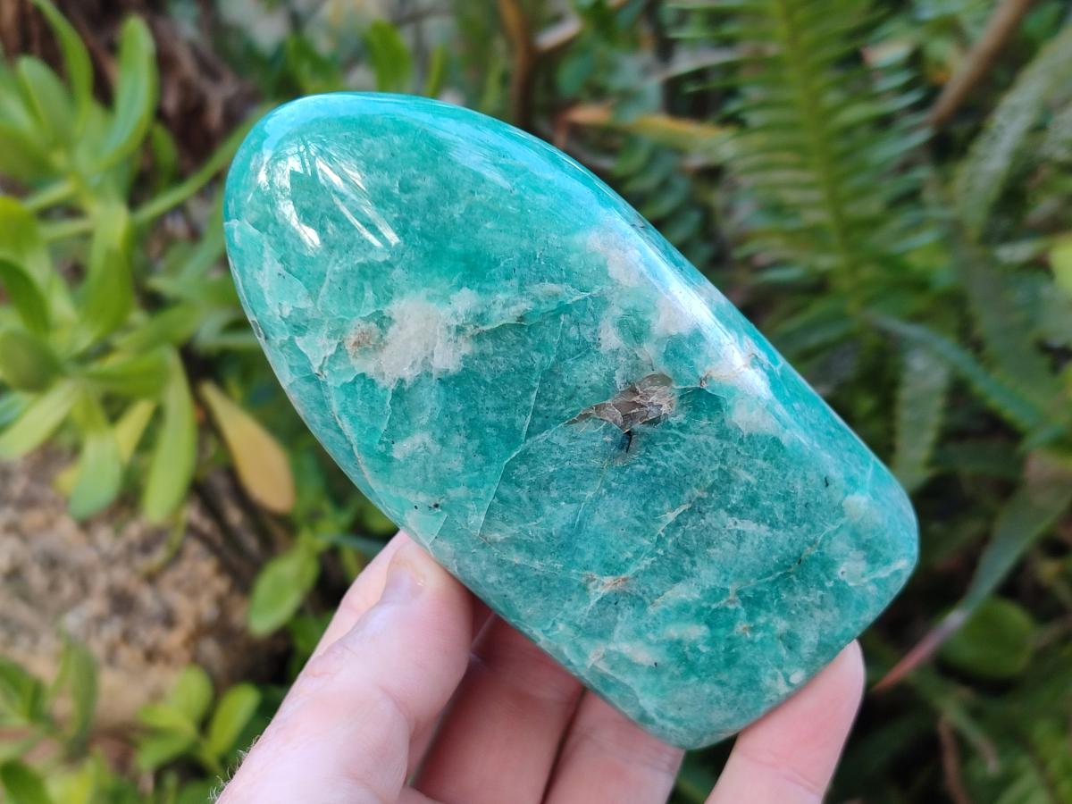 Polished Amazonite Standing Display Pieces and Hearts x 6 From Madagascar - Toprock Gemstones and Minerals 