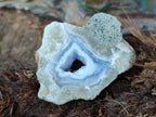 Polished On One Side Blue Lace Agate Geodes x 12 From Nsanje, Malawi - Toprock Gemstones and Minerals 