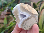 Polished On One Side Blue Lace Agate Geodes x 12 From Nsanje, Malawi - Toprock Gemstones and Minerals 
