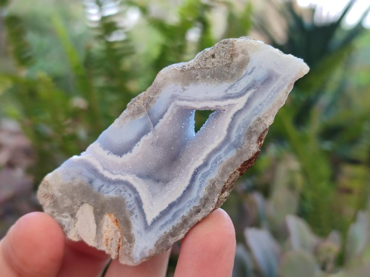 Polished On One Side Blue Lace Agate Geodes x 12 From Nsanje, Malawi - Toprock Gemstones and Minerals 