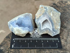 Polished On One Side Blue Lace Agate Geodes x 12 From Nsanje, Malawi - Toprock Gemstones and Minerals 