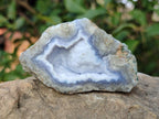 Polished On One Side Blue Lace Agate Geodes x 12 From Nsanje, Malawi - Toprock Gemstones and Minerals 