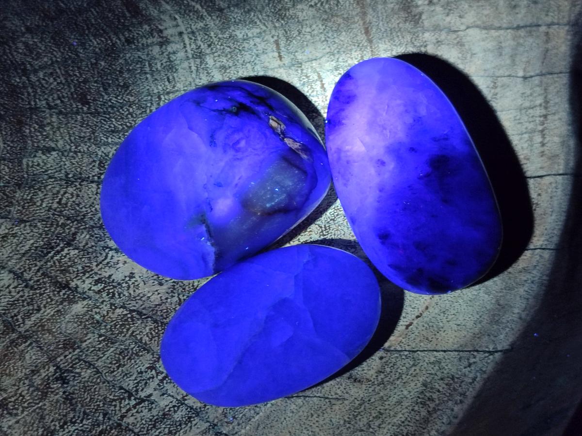 Polished Watermelon Fluorite Palm Stones x 12 From Uis, Namibia - Toprock Gemstones and Minerals 