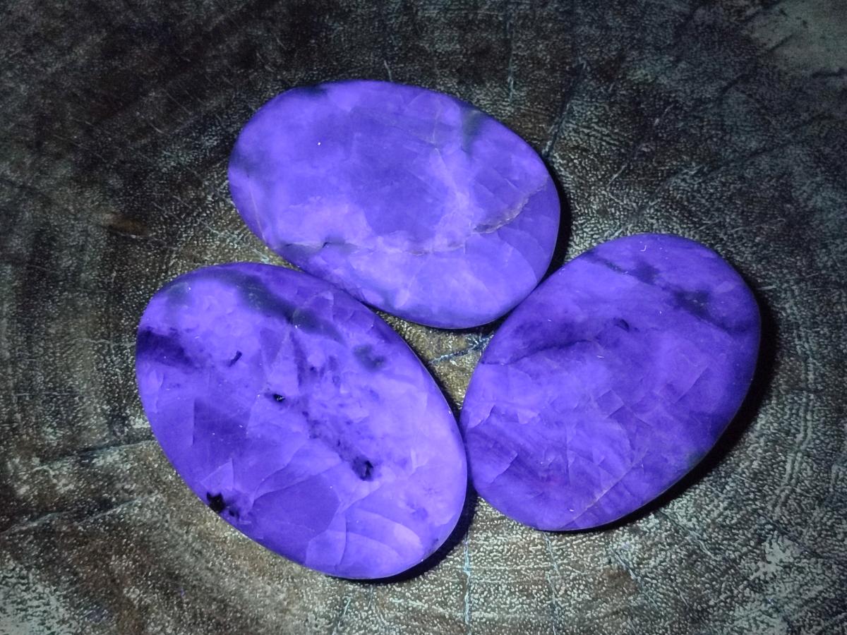 Polished Watermelon Fluorite Palm Stones x 12 From Uis, Namibia - Toprock Gemstones and Minerals 