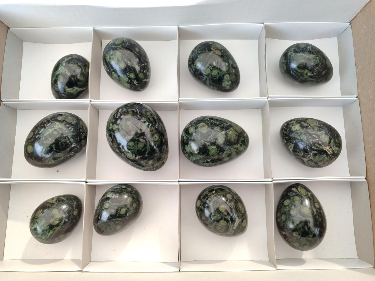 Polished Stromatolite Eggs x 12 From Katsepy, Madagascar - Toprock Gemstones and Minerals 