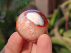 Polished Small Carnelian Agate Gemstone Spheres x 20 From Madagascar - Toprock Gemstones and Minerals 