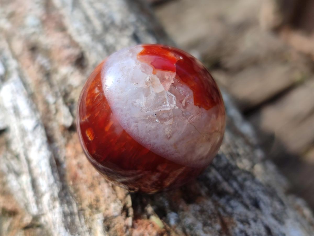 Polished Small Carnelian Agate Gemstone Spheres x 20 From Madagascar - Toprock Gemstones and Minerals 