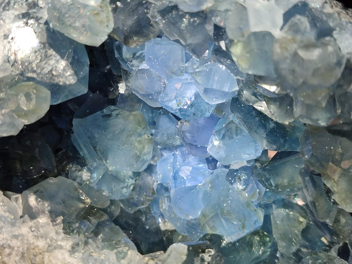 Natural Large Blue Celestite Geode Specimen x 1 From Sakoany, Madagascar - Toprock Gemstones and Minerals 
