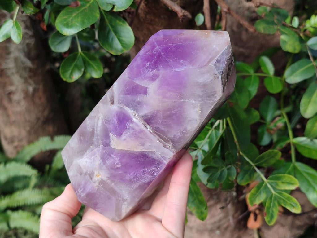 Polished Large Chevron Amethyst Display Crystal x 1 From Madagascar - Toprock Gemstones and Minerals 