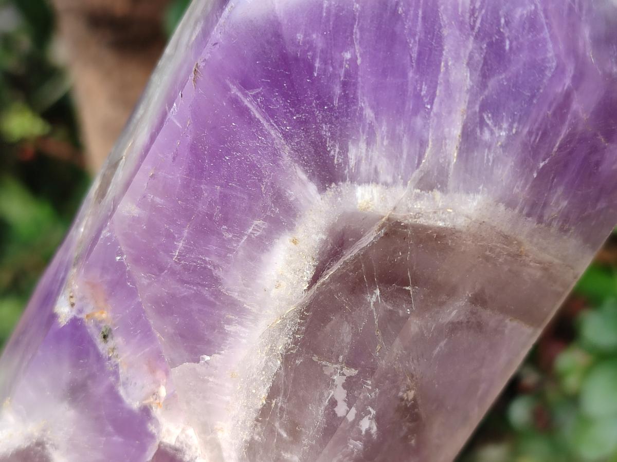 Polished Large Chevron Amethyst Display Crystal x 1 From Madagascar - Toprock Gemstones and Minerals 