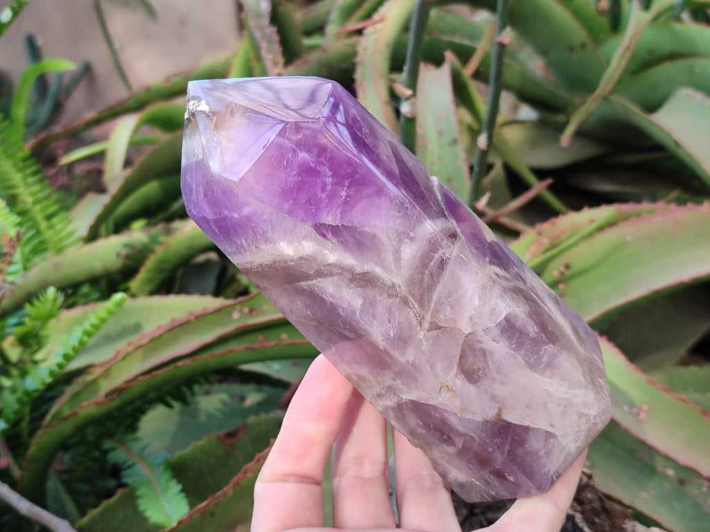 Polished Large Chevron Amethyst Display Crystal x 1 From Madagascar - Toprock Gemstones and Minerals 