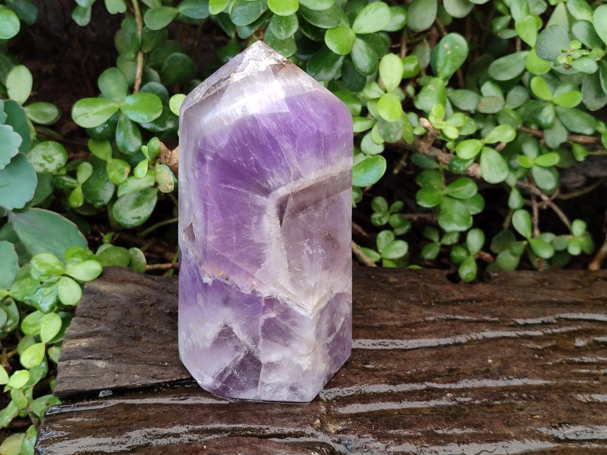 Polished Large Chevron Amethyst Display Crystal x 1 From Madagascar - Toprock Gemstones and Minerals 