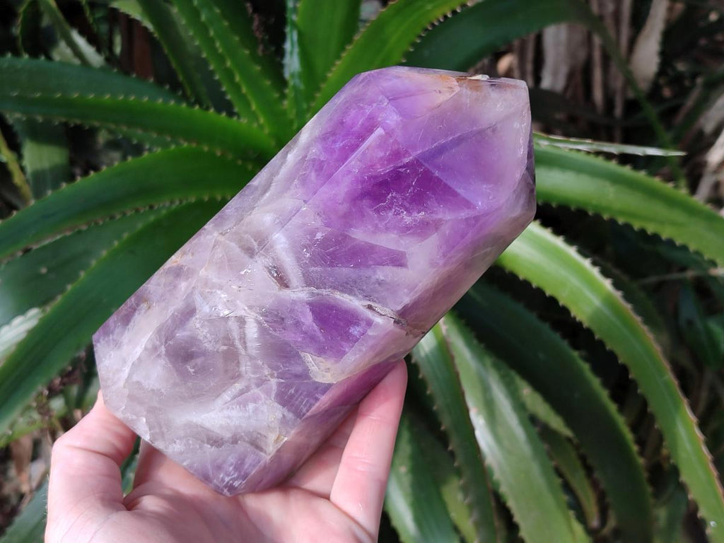 Polished Large Chevron Amethyst Display Crystal x 1 From Madagascar - Toprock Gemstones and Minerals 