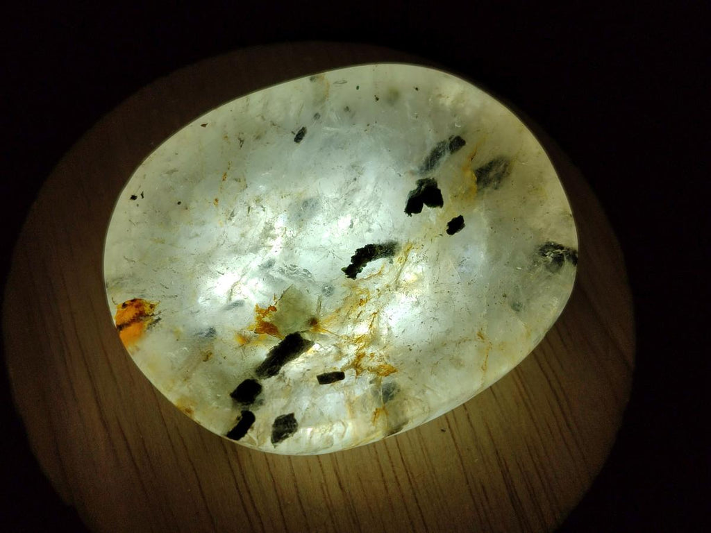 Polished Girasol Rock Crystal with Epidote Inclusions Worry Stones x 20 From Madagascar - Toprock Gemstones and Minerals 