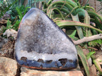 Polished XL Agate with Crystalline Geode x 1 From Maintirano, Madagascar - Toprock Gemstones and Minerals 