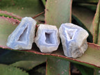 Polished Small On One Side Blue Lace Agate Geodes x 35 From Nsanje, Malawi - Toprock Gemstones and Minerals 