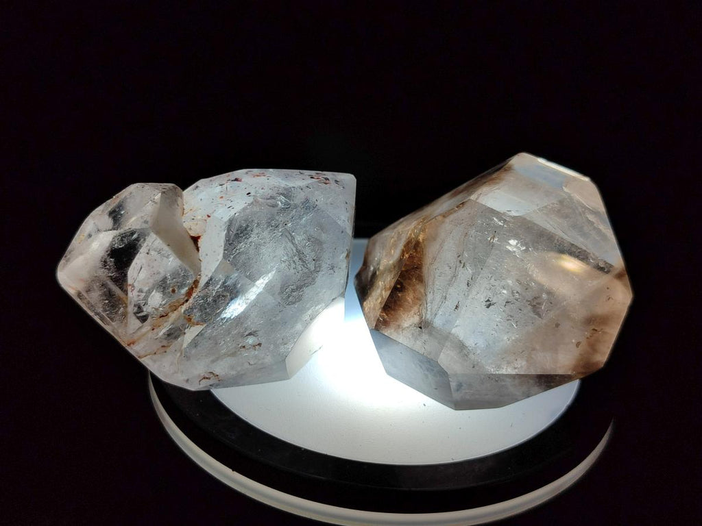 Polished Mixed Quartz Crystals and Double Terminated Crystals with Inclusions x 24 From Madagascar - Toprock Gemstones and Minerals 