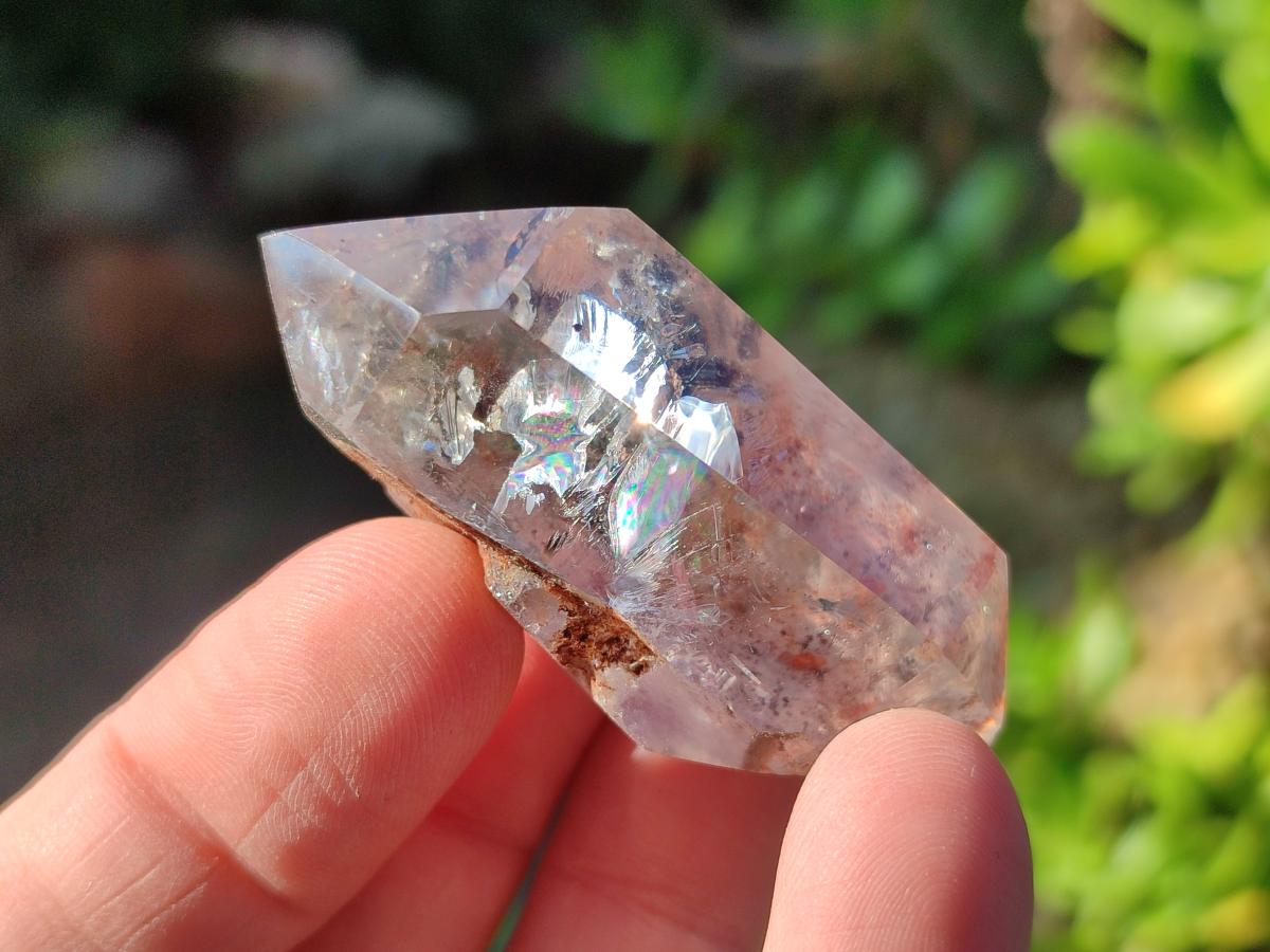 Polished Mixed Quartz Crystals and Double Terminated Crystals with Inclusions x 24 From Madagascar - Toprock Gemstones and Minerals 