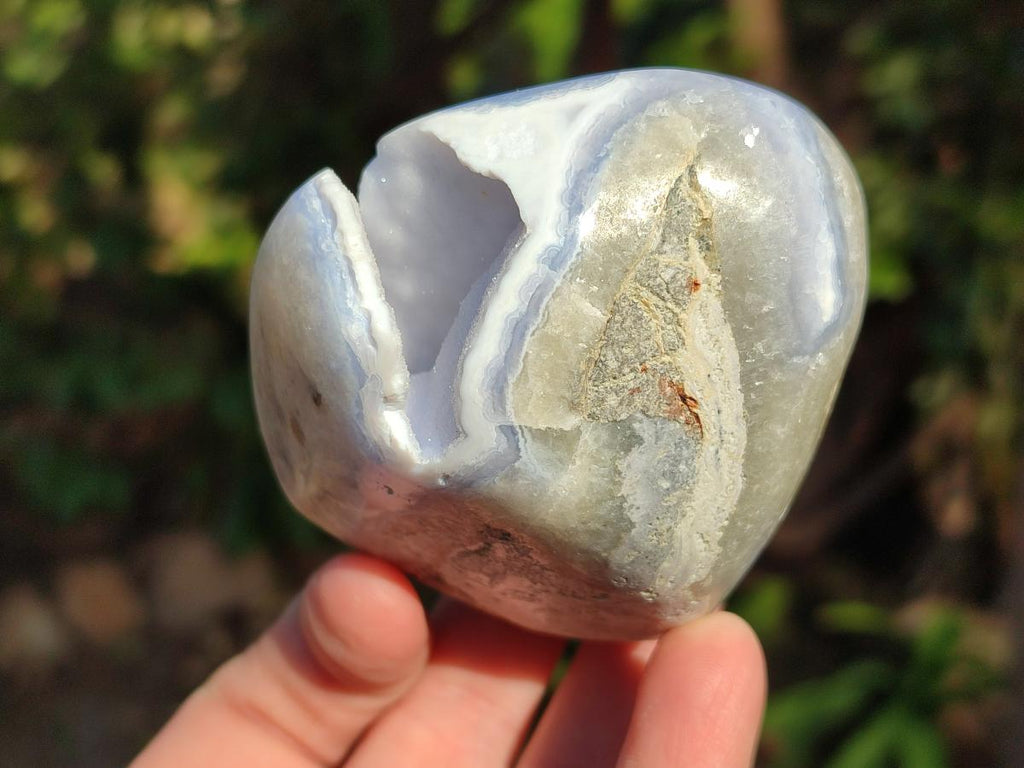 Polished Blue Lace Agate Standing Display Pieces and Free Forms x 6 From Nsanje, Malawi - Toprock Gemstones and Minerals 