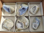 Polished Blue Lace Agate Standing Display Pieces and Free Forms x 6 From Nsanje, Malawi - Toprock Gemstones and Minerals 