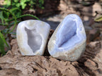 Polished Blue Lace Agate Standing Display Pieces and Free Forms x 6 From Nsanje, Malawi - Toprock Gemstones and Minerals 