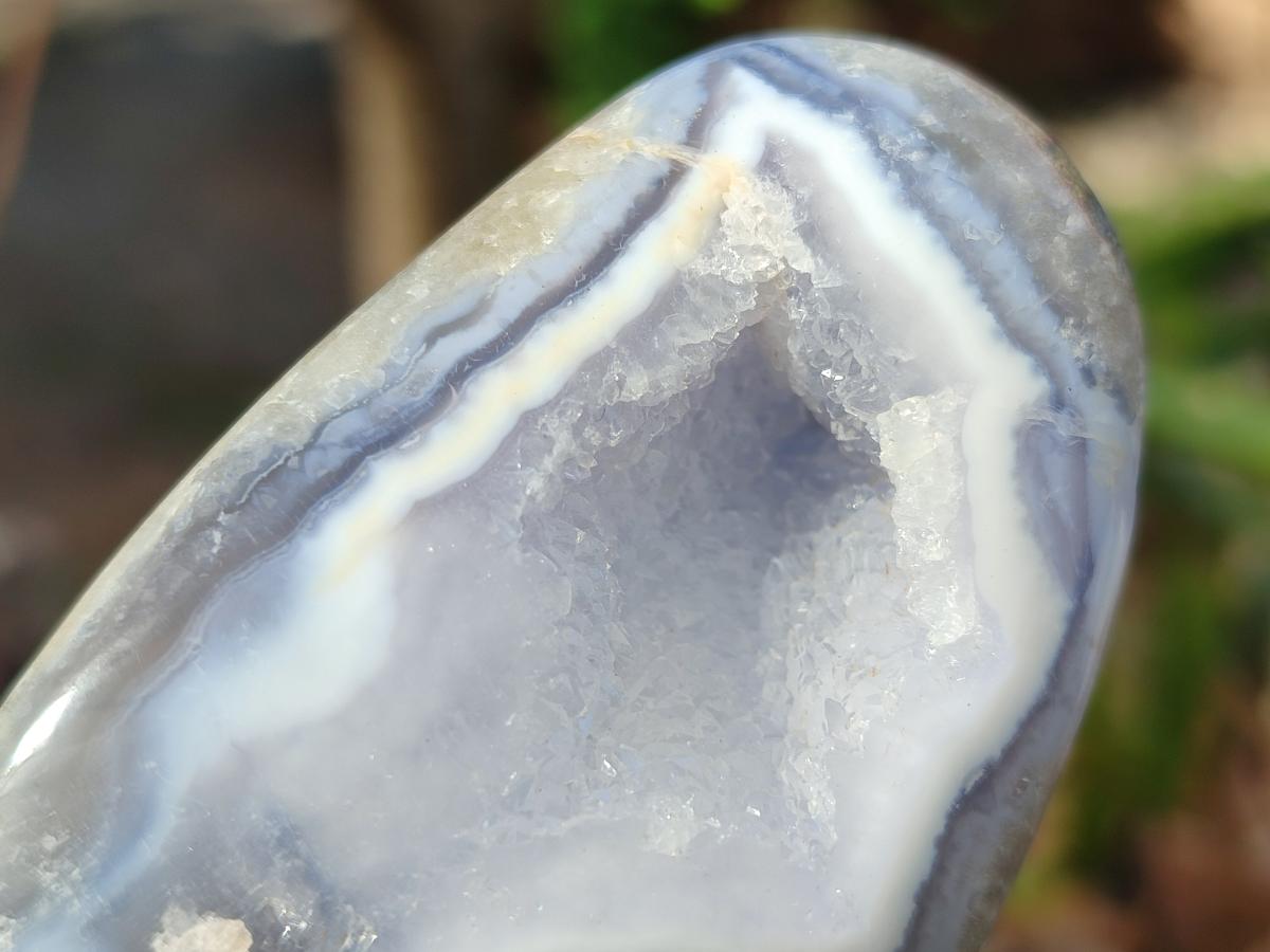 Polished Blue Lace Agate Standing Display Pieces and Free Forms x 6 From Nsanje, Malawi - Toprock Gemstones and Minerals 